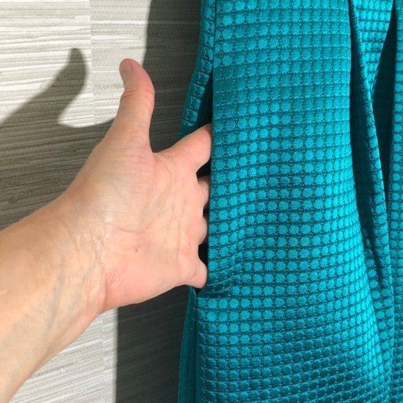 AG Phillips Size 8 Dress Teal Textured Sleeveless Career Style Pleated Skirt - Picture 3 of 9